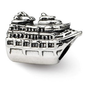 Sterling Silver Cruise Ship Bead Charm hide-image