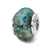 Blue Crazy Lace Agate Stone Charm Bead in Sterling Silver