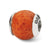 Coral Stone Charm Bead in Sterling Silver