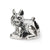 Boxer Charm Bead in Sterling Silver