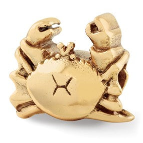 Gold Plated Crab Bead Charm hide-image