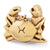 Crab Charm Bead in Gold Plated