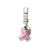 Enameled Awareness Charm Dangle Bead in Sterling Silver