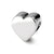 Heart Shape Charm Bead in Sterling Silver