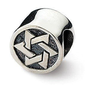 Sterling Silver Star of David Bead Charm hide-image
