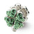 Sterling Silver Light Green Swarovski Elements Clover Bead Charm hide-image