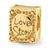 Love Story Book Charm Bead in Gold Plated