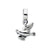 Dove Charm Dangle Bead in Sterling Silver
