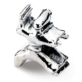 Sterling Silver Karate Person Bead Charm hide-image