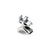 Karate Person Charm Bead in Sterling Silver