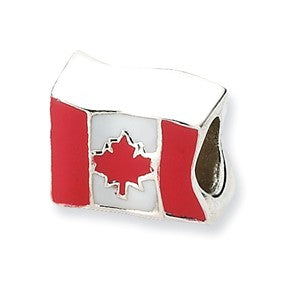 Sterling Silver Canada Flag Bead Charm hide-image
