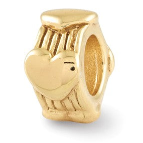 Gold Plated Heart Bead Charm hide-image