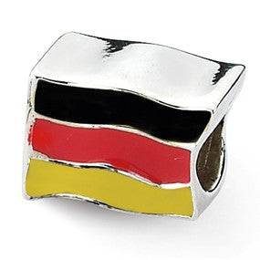 Sterling Silver Germany Flag Bead Charm hide-image