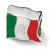 Sterling Silver Mexico Flag Bead Charm hide-image