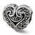 Sterling Silver Marcasite Heart Bead Charm hide-image