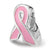 Sterling Silver Kids Enameled Breast Cancer Awareness Bead Charm hide-image