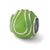 Enameled Tennis Ball Charm Bead in Sterling Silver