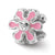 Pink Flower w/Swarovski Elements Charm Bead in Sterling Silver