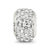 White Full Swarovski Crystal Charm Bead in Sterling Silver