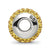 Gold Full Swarovski Crystal Charm Bead in Sterling Silver
