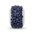 Dark Blue,Navy Full Swarovski Crystal Charm Bead in Sterling Silver