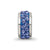 Blue Double Row Swarovski Crystal Charm Bead in Sterling Silver