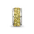 Gold Double Row Swarovski Crystal Charm Bead in Sterling Silver