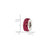 Maroon Double Row Swarovski Crystal Charm Bead in Sterling Silver