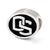 Antiqued Oregon State University Collegiate Charm Bead in Sterling Silver