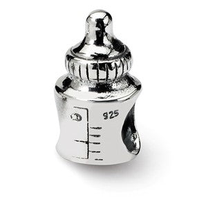 Sterling Silver Baby Bottle Bead Charm hide-image