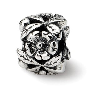 Sterling Silver Floral Bead Charm hide-image
