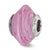 Light Pink w/Swirls Italian Murano Charm Bead in Sterling Silver