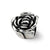 Rose Floral Charm Bead in Sterling Silver