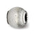 Grey Laser Cut Charm Bead in Sterling Silver