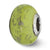 Sterling Silver Green w/Platinum Foil Ceramic Bead Charm hide-image