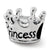 Sterling Silver Kids Princess Crown Bead Charm hide-image