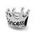 Kids Princess Crown Charm Bead in Sterling Silver