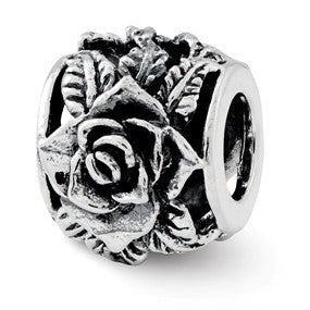 Sterling Silver Rose Bali Bead Charm hide-image