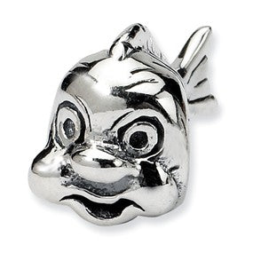 Sterling Silver Fish Bead Charm hide-image