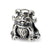 Dog with Bone Charm Bead in Sterling Silver