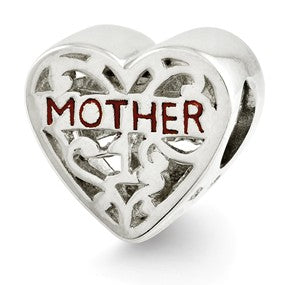 Sterling Silver Enameled Mother Bead Charm hide-image
