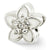 Swarovski Elements Flower Charm Bead in Sterling Silver