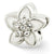 Sterling Silver Swarovski Elements Flower Bead Charm hide-image