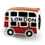 Sterling Silver Enamel London Double Decker Bus Bead Charm hide-image
