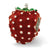 Kids Enameled Strawberry Charm Bead in Sterling Silver