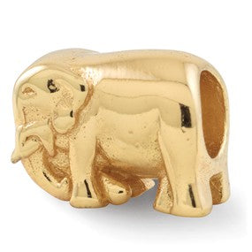 Gold Plated Elephant Bead Charm hide-image