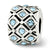 March Swarovski Elements Charm Bead in Sterling Silver