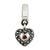 Sterling Silver Marcasite Heart Dangle Bead Charm hide-image