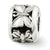White Enameled Butterfly Charm Bead in Sterling Silver