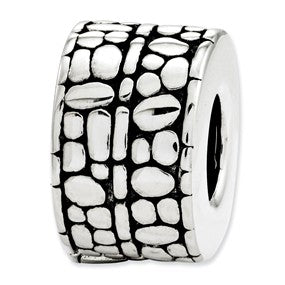 Sterling Silver Dots & Textured Bali Bead Charm hide-image